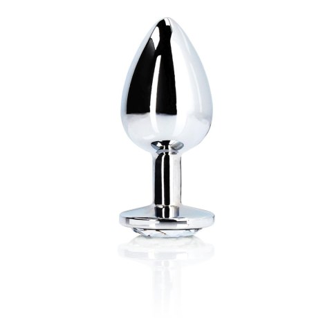 Korek analny z kryształkiem - Round Gem Butt Plug - Medium - WYPRZEDAŻ Korek analny z kryształkiem - Round Gem Butt Plug - Medium - WYPRZEDAŻ