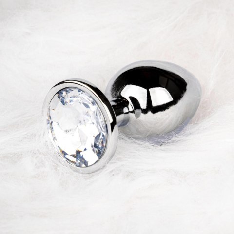 Korek analny z kryształkiem - Round Gem Butt Plug - Medium - WYPRZEDAŻ Korek analny z kryształkiem - Round Gem Butt Plug - Medium - WYPRZEDAŻ