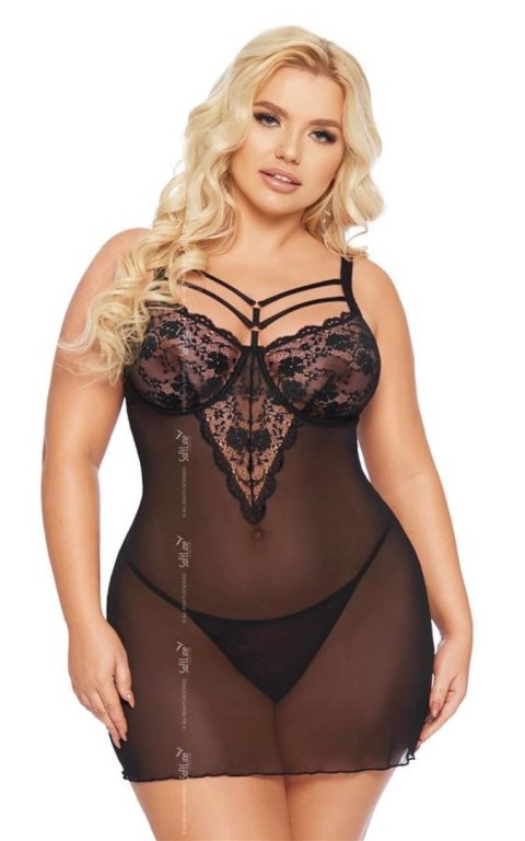 Softline - Babydoll - Aldona - black XL