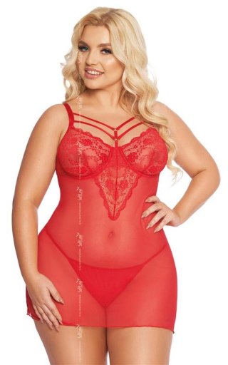 Softline - Babydoll - Aldona - red 3XL