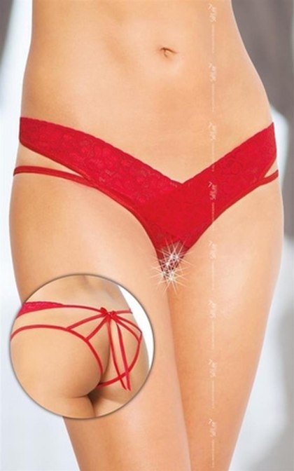 Softline - Stringi - Thongs 2438 - red M/L