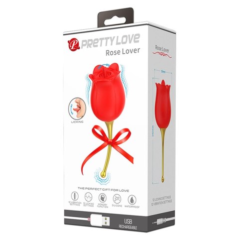 PRETTY LOVE - Rose Lover, 12 vibration functions 12 licking settings PRETTY LOVE - Rose Lover, 12 vibration functions 12 licking settings