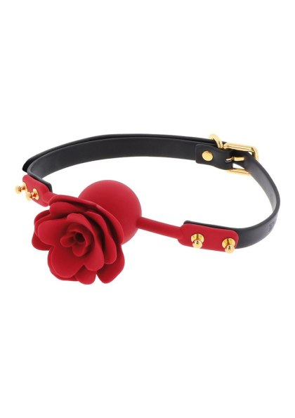 Knebel - Róża - Wild Roses Ball Gag Black